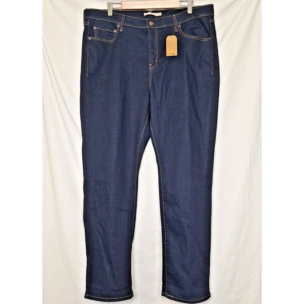 NEW Levi's Women's 20 High Rise 724 Straight Jeans Dark Wash 20W Classic NWT